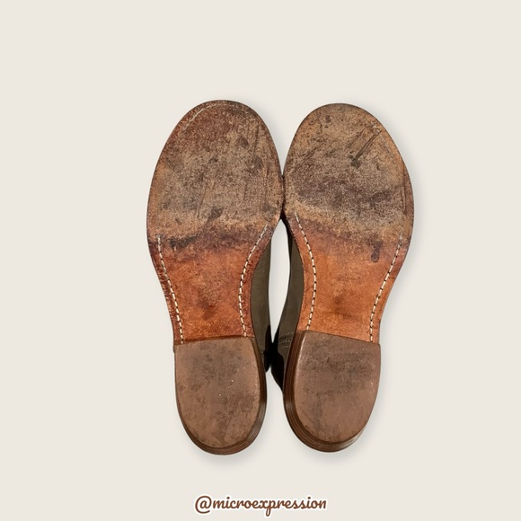 1980s VINTAGE Frye Austin Tan Leather Floral Embroidered Cowboy Western Boot - Picture 9 of 16